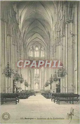 Cartes postales Bourges interieur de la Cathedrale