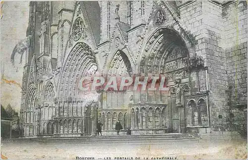 Ansichtskarte AK Bourges Les Portails de la Cathedrale