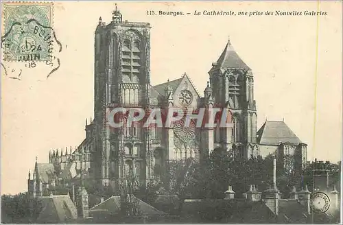 Cartes postales Bourges La Cathedrale Vue Prise des Nouvelles Galeries