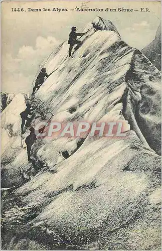 Cartes postales Dans les Alpes Ascension d'un Serac ER
