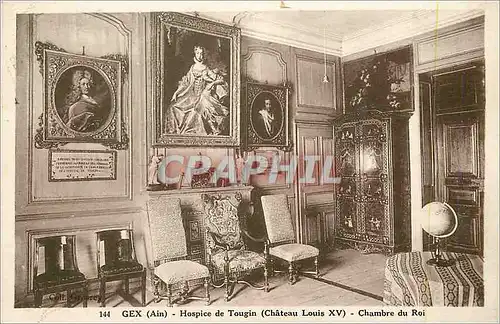 Cartes postales Gex (Ain) Hospice de Tougin (Chateau Louis XV) Chambre du Roi