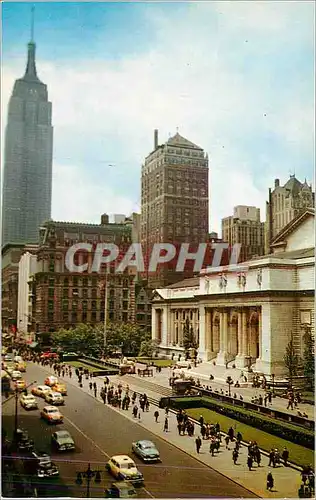 Cartes postales moderne Public Library 5 th Avenue and 42nd Street New York City