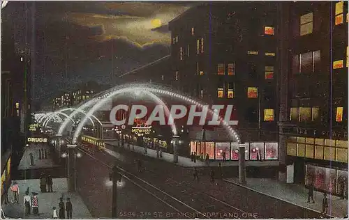 Cartes postales moderne Third Street Portland By Night