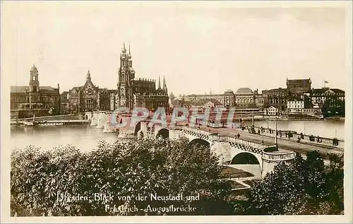 Ansichtskarte AK Dresden Blick Von Der Neustarlt Und Augustbrucke