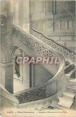 Cartes postales Paris Hotel Continental Escalier d'Honneur et des Fetes