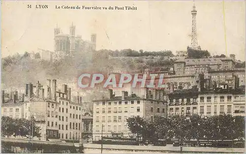 Ansichtskarte AK Lyon le Coteau de Fourviere vu du Pont Tilsitt