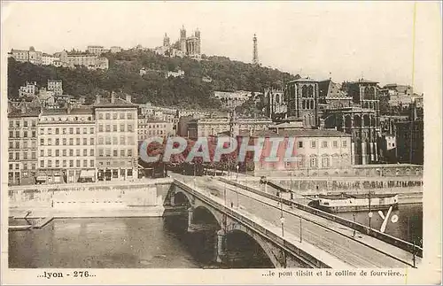 Ansichtskarte AK Lyon le Pont Tilsitt et la Colline de Fourviere