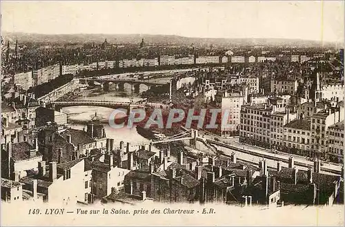 Ansichtskarte AK Lyon vue sur la Saone prise des Chartreux