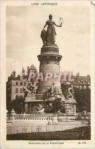 Ansichtskarte AK Lyon artistique Monument de la Republique