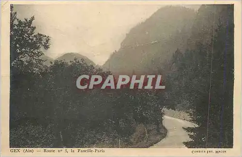Cartes postales Gex (Ain) Route n 5 la Faucille Paris