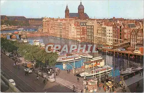 Cartes postales moderne Reederij Plas Amsterdam Damrak Trouwpartijen per Rondvoartboot