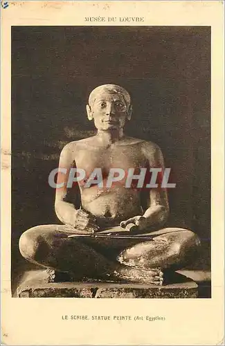 Cartes postales Musee du Louvre le Scribe Statue Peinte (Art Egyptien)