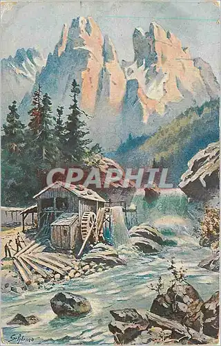 Cartes postales Moulin a eau