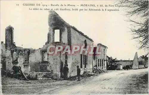 Ansichtskarte AK Guerre de 1914 Bataille de la Marne Morains 6 kil de Fere Champenoise Militaria