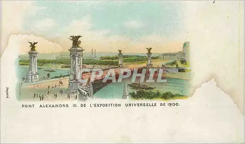 Cartes postales Pont Alexandre III de l'Exposition Universelle de 1900