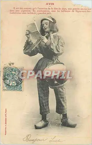 Cartes postales Avis Il est fait assavoir qu'a l'Occasion de la Fete du Pays