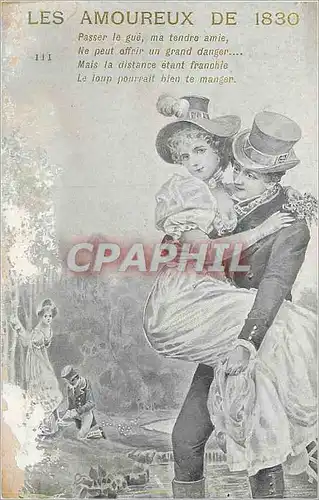 Cartes postales les Amoureux de 1830