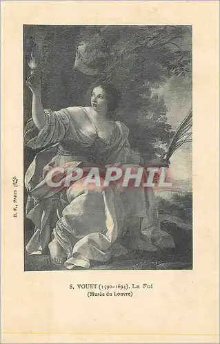 Cartes postales Vouet (1590 1694) La Foi (Musee du Louvre) B F Paris