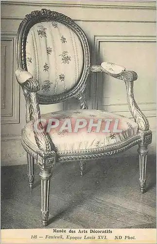 Cartes postales Musee des Arts Decoratifs Fauteuil Epoque Louis XVI