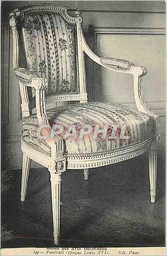 Cartes postales Musee des Arts Decoratifs Fauteuil Epoque Louis XVI