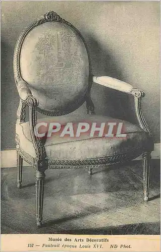 Cartes postales Musee des Arts Decoratifs Fauteuil Epoque Louis XVI