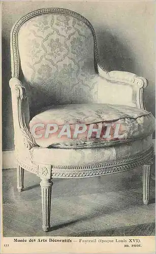 Cartes postales Musee des Arts Decoratifs Fauteuil Epoque Louis XVI