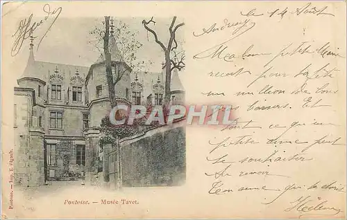 Cartes postales Pontoise Musee tavet (carte 1900)