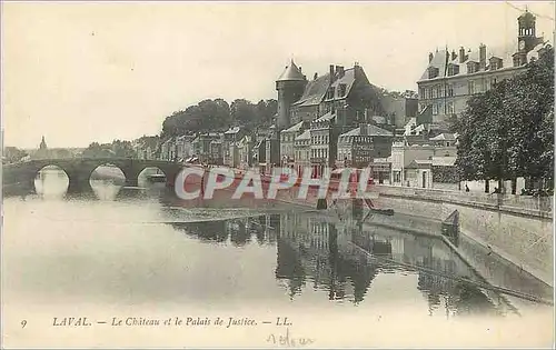 Cartes postales Laval Le Chateau et le Palais de Justice