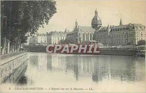 Cartes postales Chateau Gontier L'Hopital vue sur la Mayenne