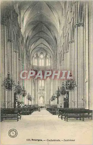 Cartes postales Bourges Cathedrale Interieur