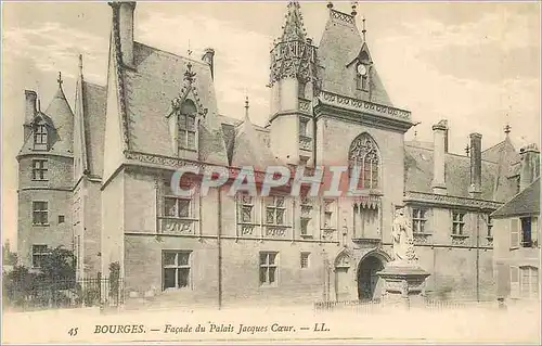 Cartes postales Bourges Facade du Palais Jacques Coeur