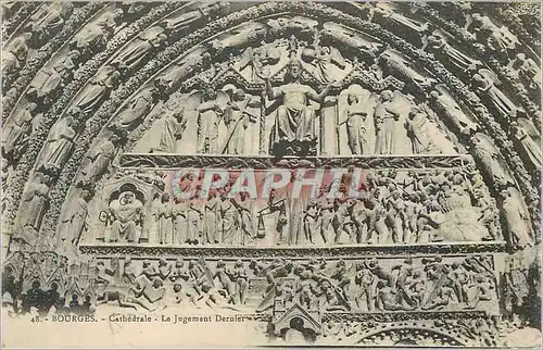 Cartes postales Bourges Cathedrale Le Jugement Dernier