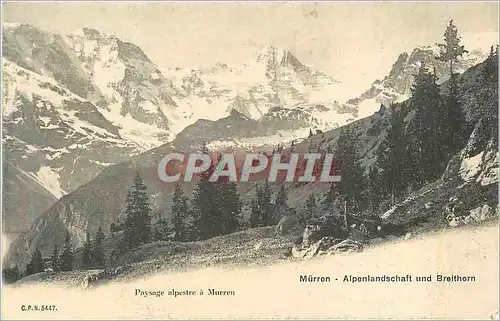 Cartes postales Paysage Alpestre a Murren