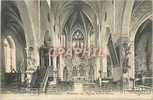 Cartes postales Bourges Interieur de l'Eglise Notre Dame