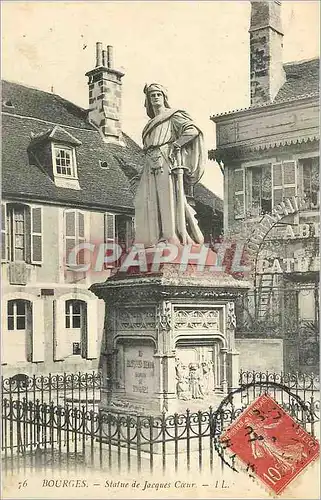 Cartes postales Bourges Statue de Jacques Coeur