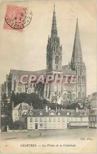 Ansichtskarte AK Chartres Les Fleches de la Cathedrale