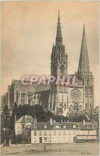 Cartes postales Chartres les Fleches de la Cathedrale