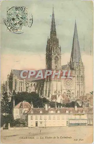 Ansichtskarte AK Chartres Les Fleches de la Cathedrale