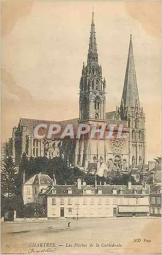 Ansichtskarte AK Chartres Les Fleches de la Cathedrale