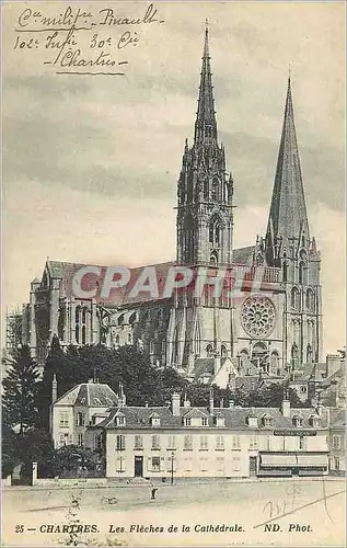 Ansichtskarte AK Chartres Les Fleches de la Cathedrale