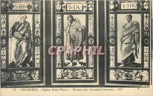Cartes postales Chartres Eglise Saint Pierre Emaux par Leonard Limousin
