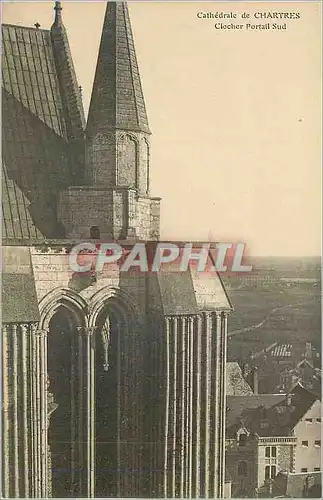 Ansichtskarte AK Cathedrale de Chartres Clocher Portail Sud