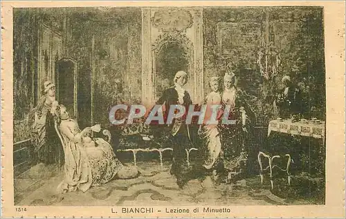 Cartes postales L Bianchi Lezione di Minuetto