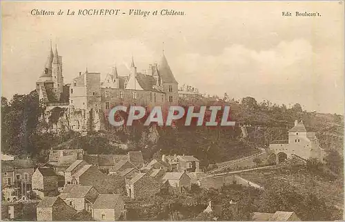 Cartes postales Chateau de la Rochepot Village et Chateau