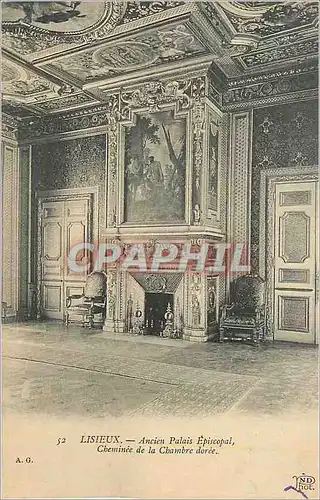 Cartes postales Lisieux Ancien Palais Episcopal Cheminee de la Chambre Doree