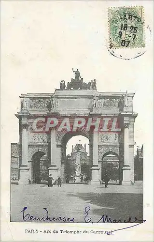 Cartes postales Paris Arc de Triomphe du Carrousel