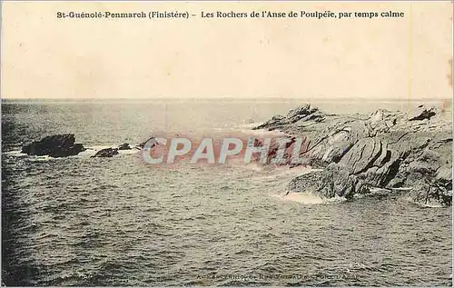 Ansichtskarte AK St Guenole Pennarch (Finistere) Les Rochers de l'Anse de Poulpie par Temps Calme