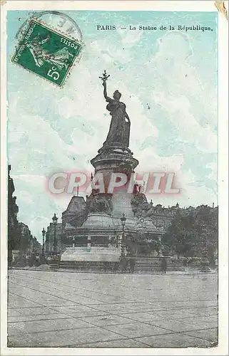 Cartes postales Paris Statue de la Republique