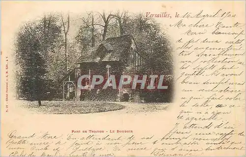 Cartes postales Versailles Parc de Trianon Le Boudoir (carte 1900)