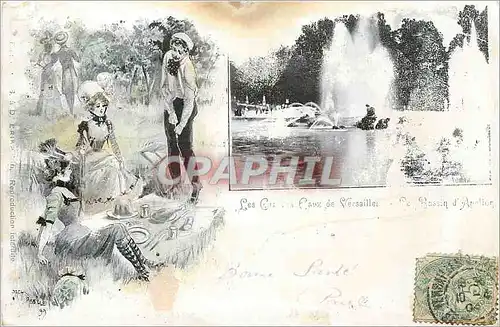 Cartes postales Versailles Le Bassin d'Apollon (carte 1900)